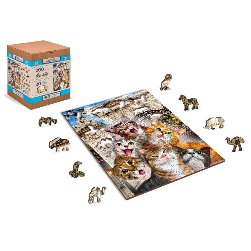 Wooden Puzzle 200 Kittens In London 2