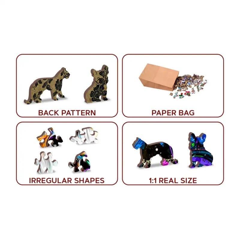 Wooden Puzzle 500 Pop Art Yorkshire Terrier 4