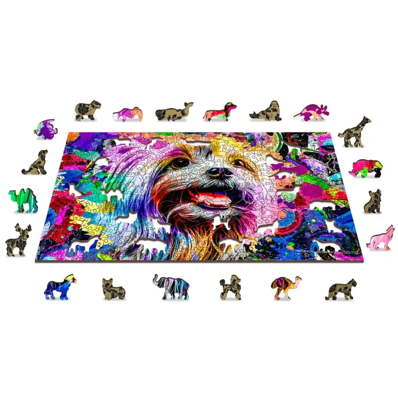 Wooden Puzzle 500 Pop Art Yorkshire Terrier 7