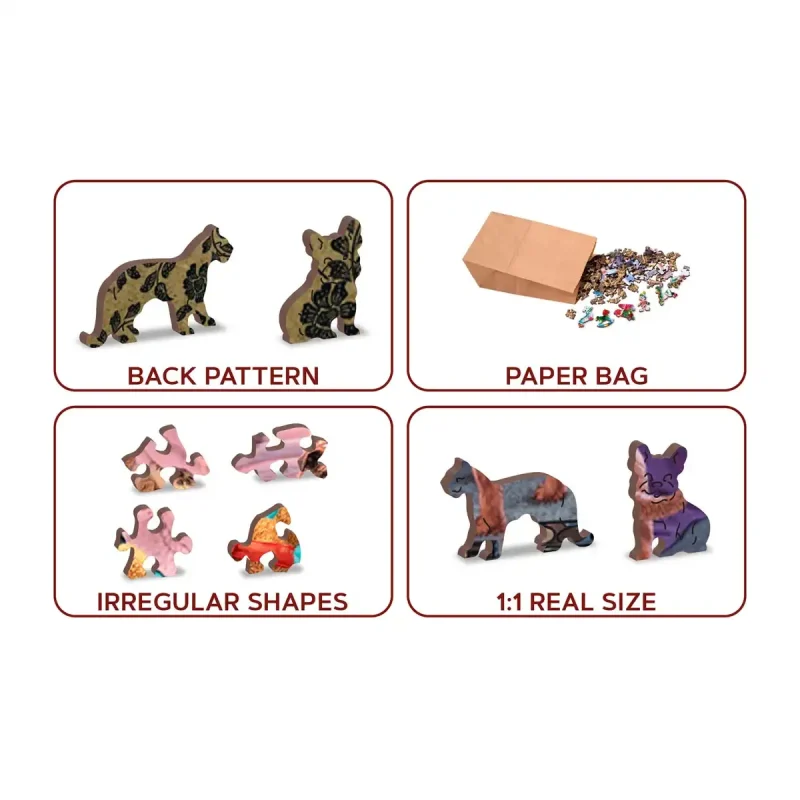 Wooden Puzzle 500 Naughty Puppies 4