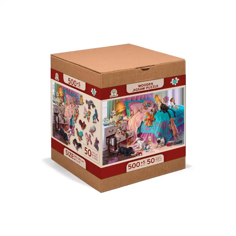 Wooden Puzzle 500 Naughty Puppies 3