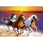 Wooden Puzzle 1000 Wild Horses On The Beach 9