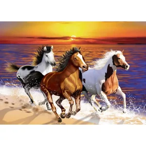Wooden Puzzle 1000 Wild Horses On The Beach 9