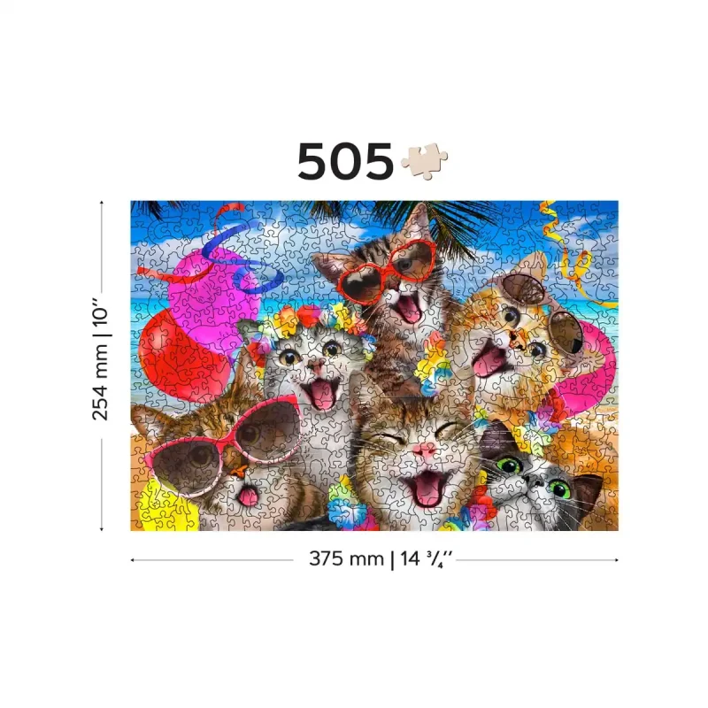 Wooden Puzzle 500 Cat Party 1 - 3