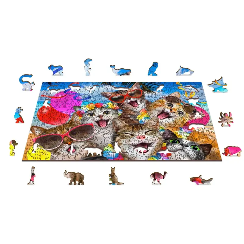 Wooden Puzzle 500 Cat Party 1 - 7