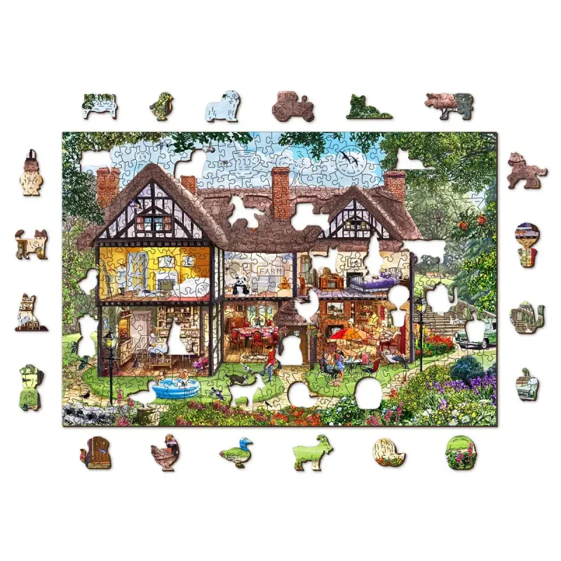 Wooden Puzzle 500 Seasons House Summer 1-2