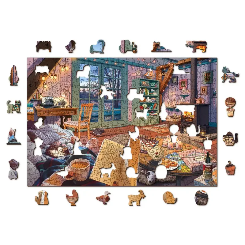 Wooden Puzzle 500 Cosy Cabin 2