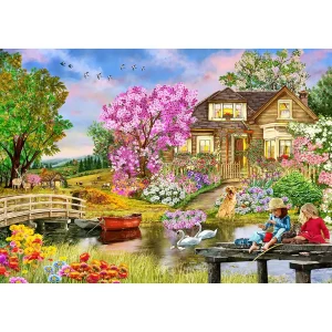 Wooden Puzzle 1000 Springtime Cottage 9