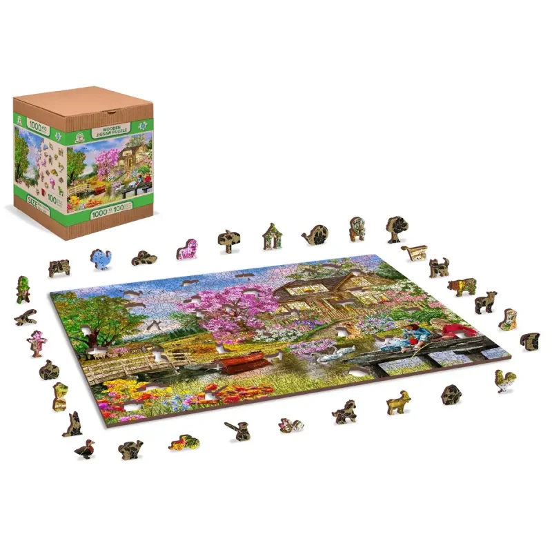 Wooden Puzzle 1000 Springtime Cottage 2