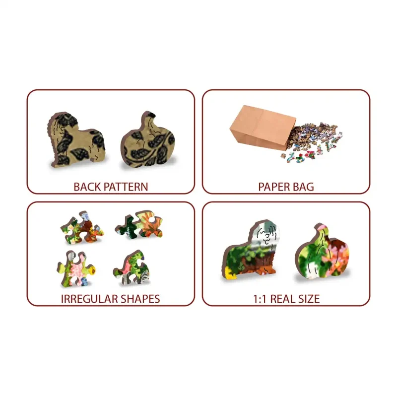 Wooden Puzzle 1000 Garden Five O'Clock 5