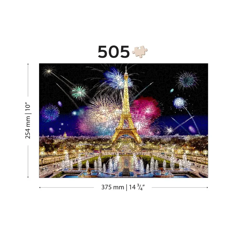 Wooden Puzzle 500 Paris By Night 1 - 3