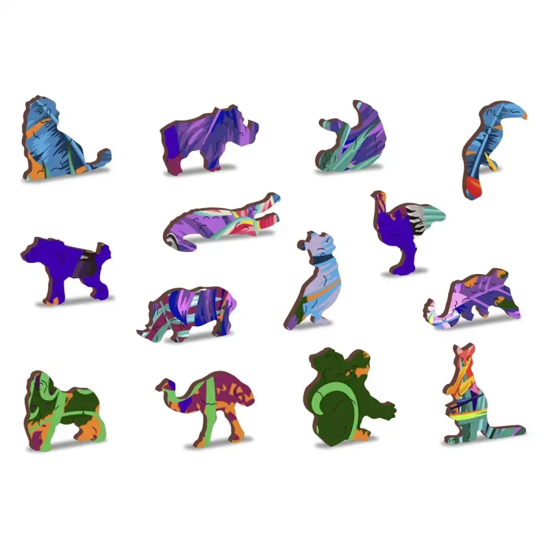 Puzzle bois forme animaux 155 Jungle 6