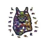 Wooden Puzzle 274 Rainbow Wild Cat 8
