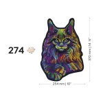 Wooden Puzzle 274 Rainbow Wild Cat 7