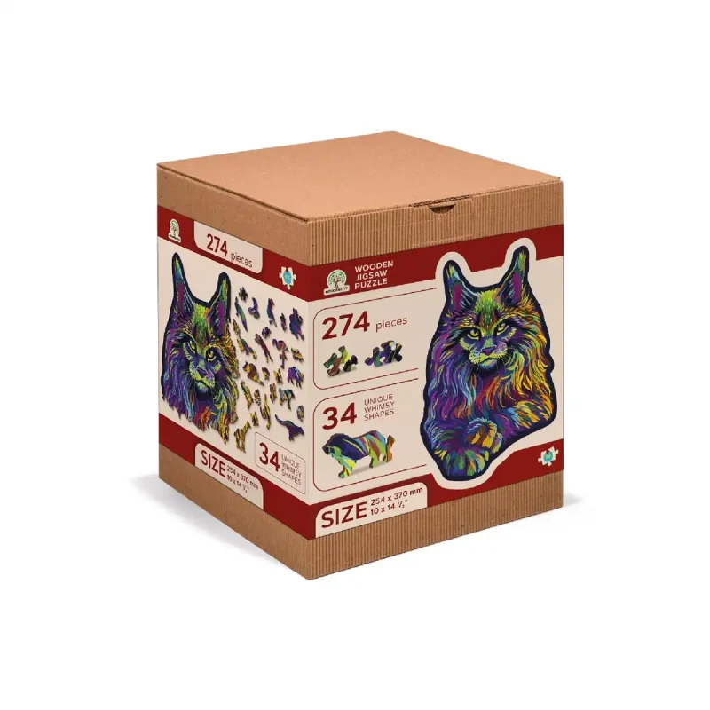Wooden Puzzle 274 Rainbow Wild Cat 4