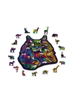 Wooden Puzzle 274 Rainbow Wild Cat 1