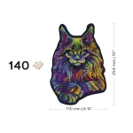Wooden Puzzle 140 Rainbow Wild Cat 7