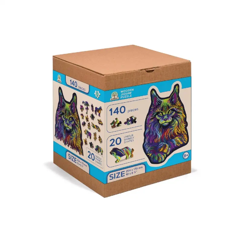 Wooden Puzzle 140 Rainbow Wild Cat 4