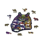 Wooden Puzzle 140 Rainbow Wild Cat 3