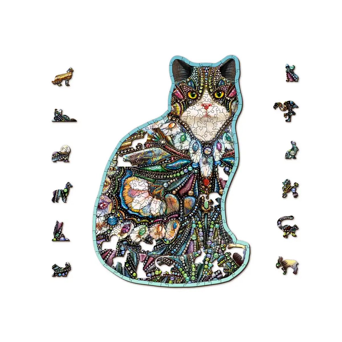 Wooden Puzzle 250 The Jeweled Cat 