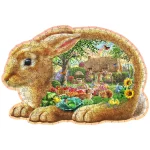 Wooden Puzzle 250 Garden Bunny 9
