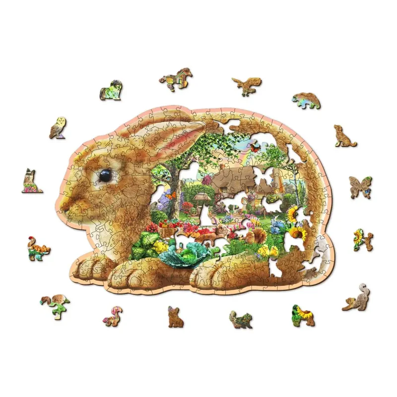 Wooden Puzzle 250 Garden Bunny 8