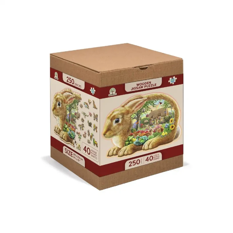 Wooden Puzzle 250 Garden Bunny 4