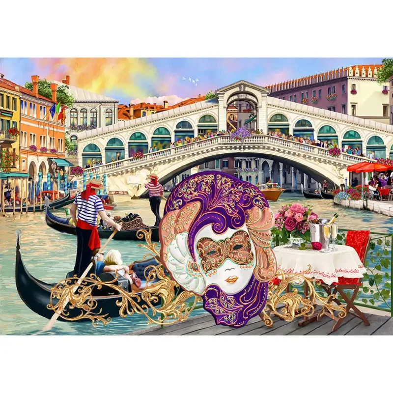 Wooden Puzzle 1000 Venice Carnival 9