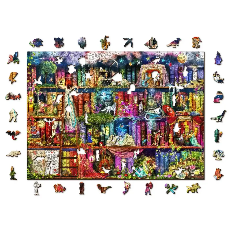 Wooden Puzzle 1000 Treasure Hunt Bookshelf 8
