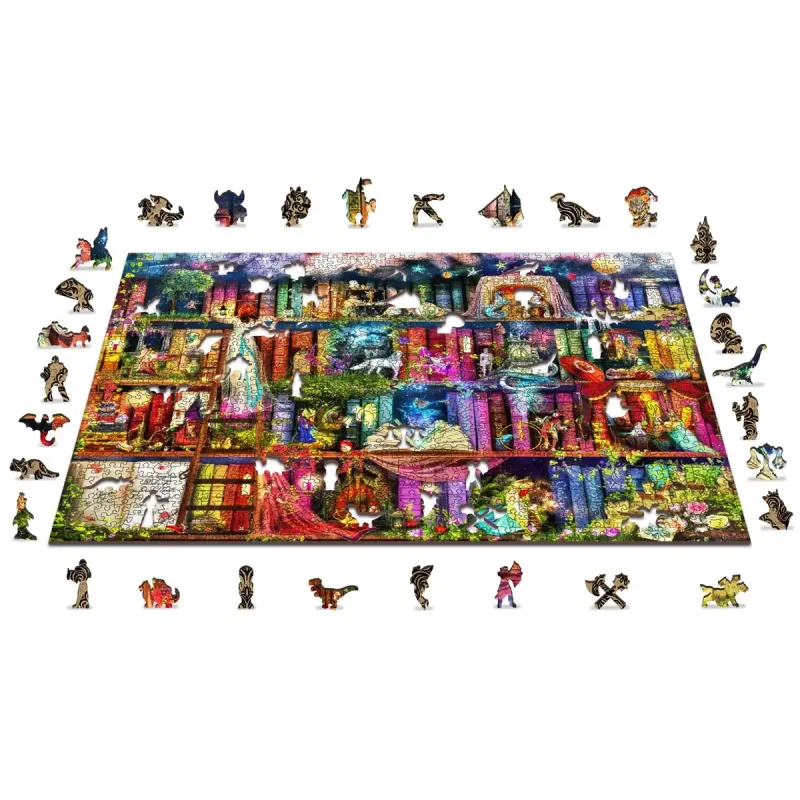 Wooden Puzzle 1000 Treasure Hunt Bookshelf 3