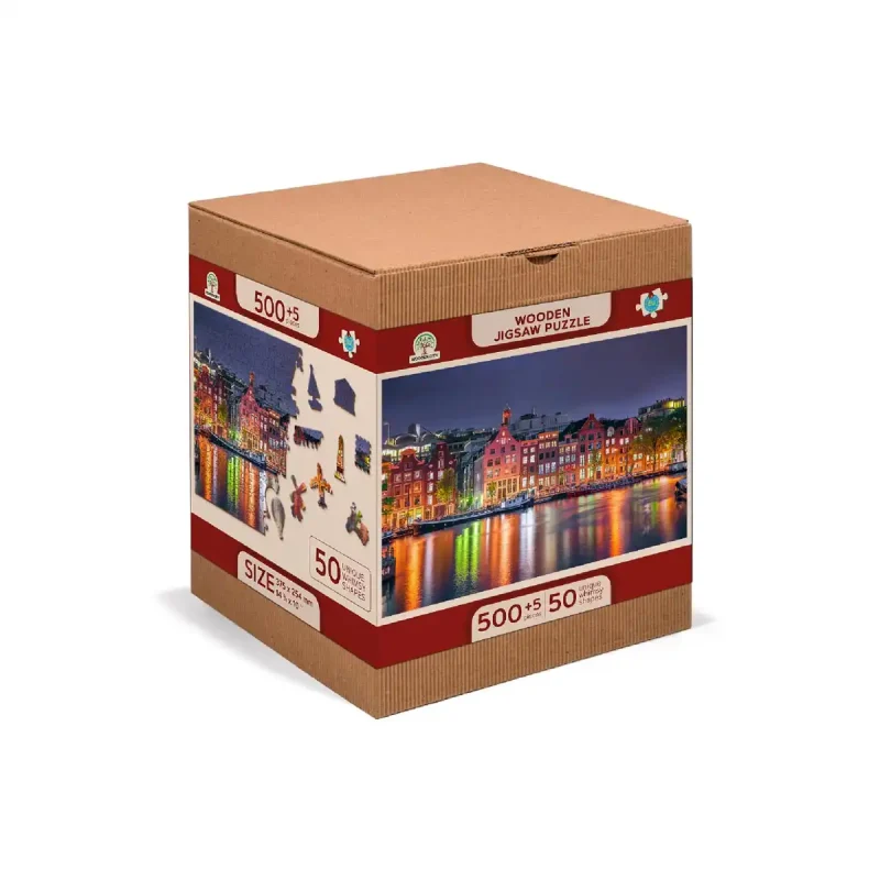 Wooden Puzzle 500 Amsterdam By Night 4
