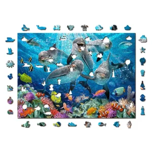 Wooden Puzzle 1000 Happy Dolphins 8