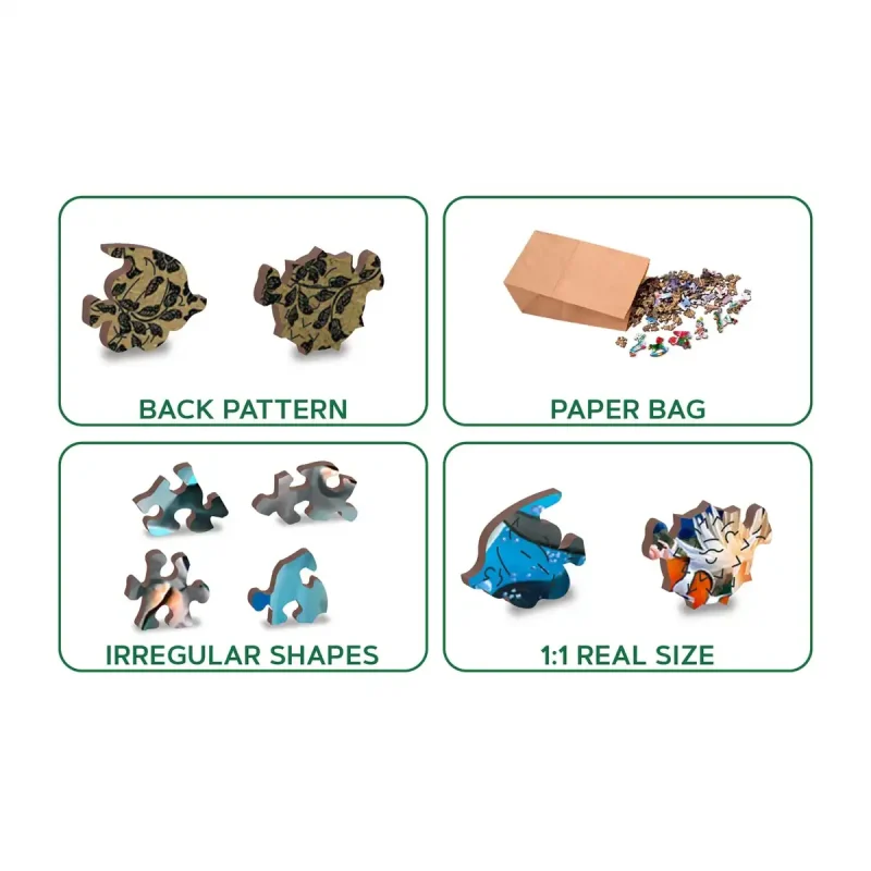 Wooden Puzzle 1000 Happy Dolphins 5