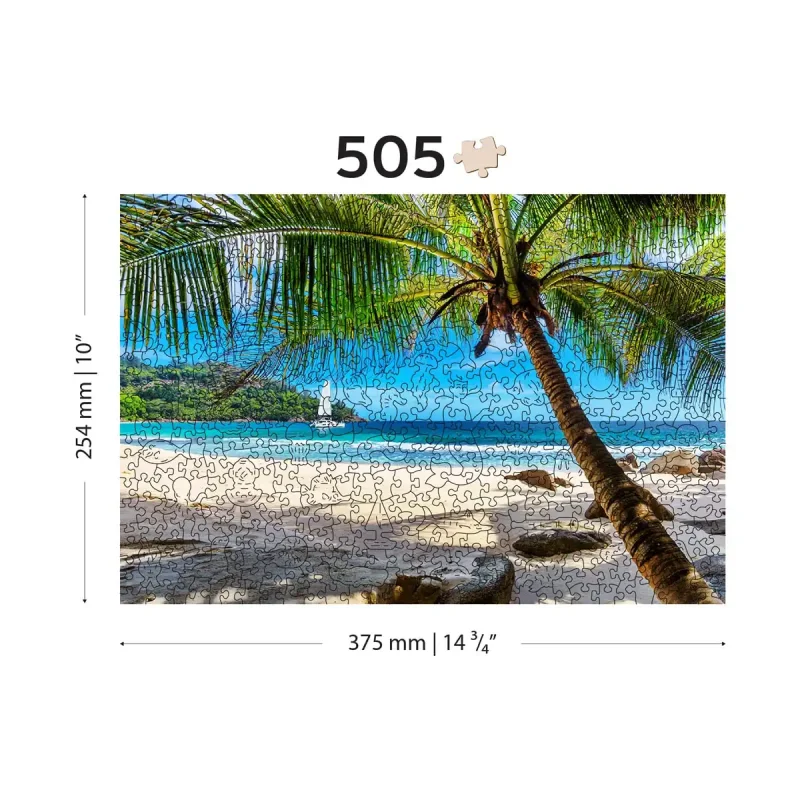 Wooden Puzzle 500 Paradise Island Beach, Caribbean Sea 6