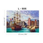 Wooden Puzzle 500 Old Ships In Harbour 1 - 3