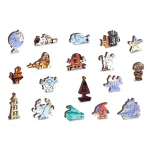 Wooden Puzzle 500 Old Ships In Harbour 1 - 4