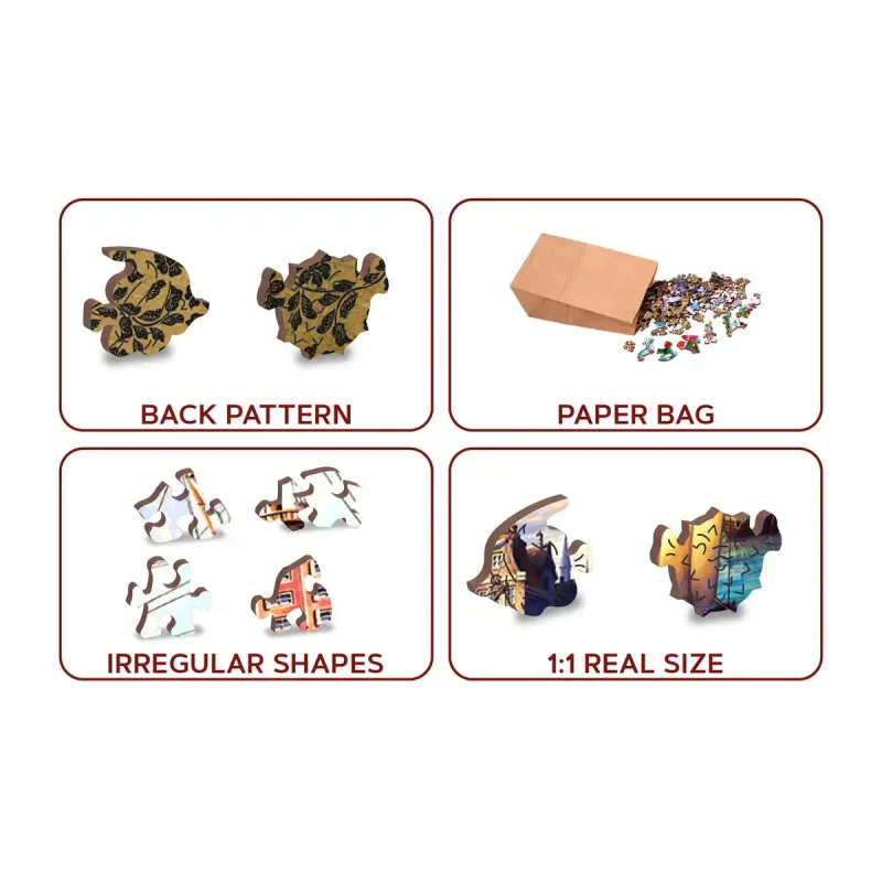 Wooden Puzzle 500 Old Ships In Harbour 1 - 5