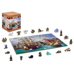 Wooden Puzzle 500 Old Ships In Harbour 1 - 8