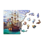 Wooden Puzzle 500 Old Ships In Harbour 1 - 9