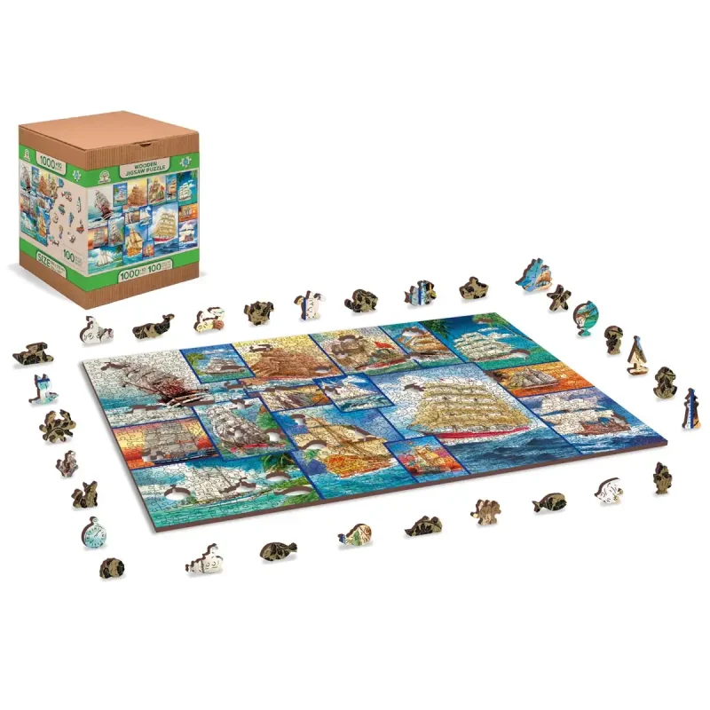 Wooden Puzzle 1000 Sailing Ships 2