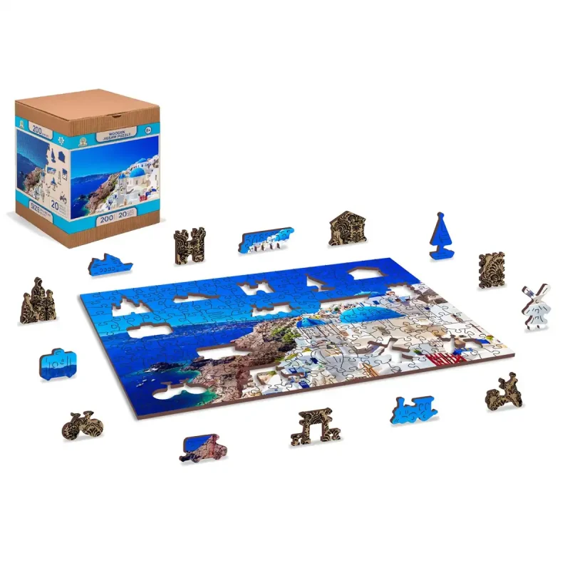 Wooden Puzzle 200 Santorini, Greece 8
