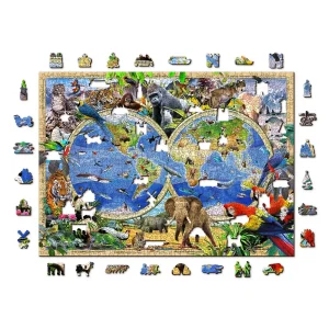 Wooden Puzzle 1000 Animal Kingdom Map 8