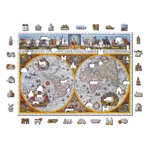 Wooden Puzzle 1000 Nova Terrarum Antique Map 8