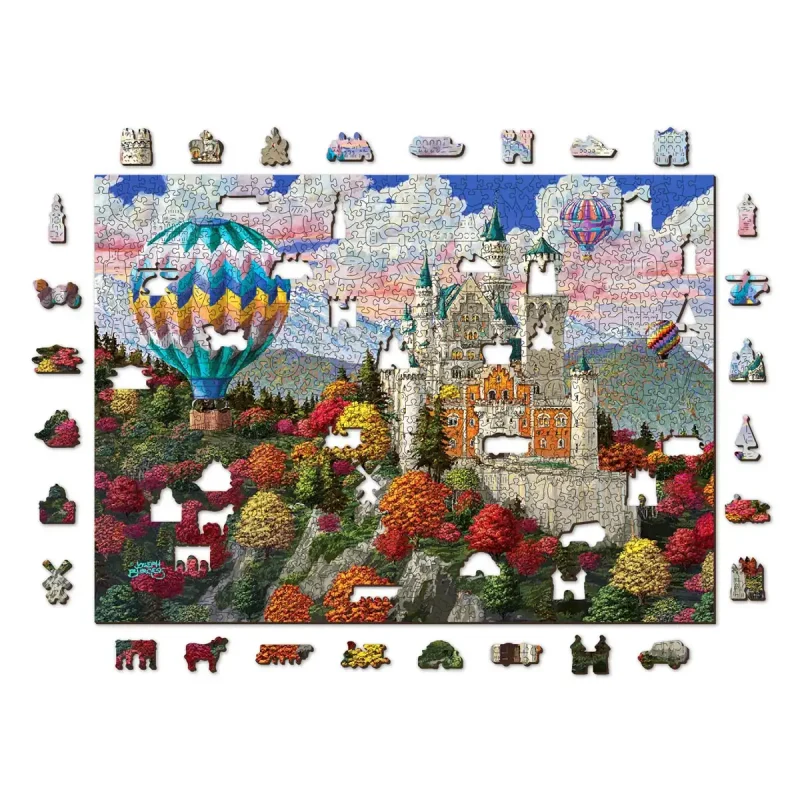 Wooden Puzzle 1000 The Neuschwanstein Castle 8