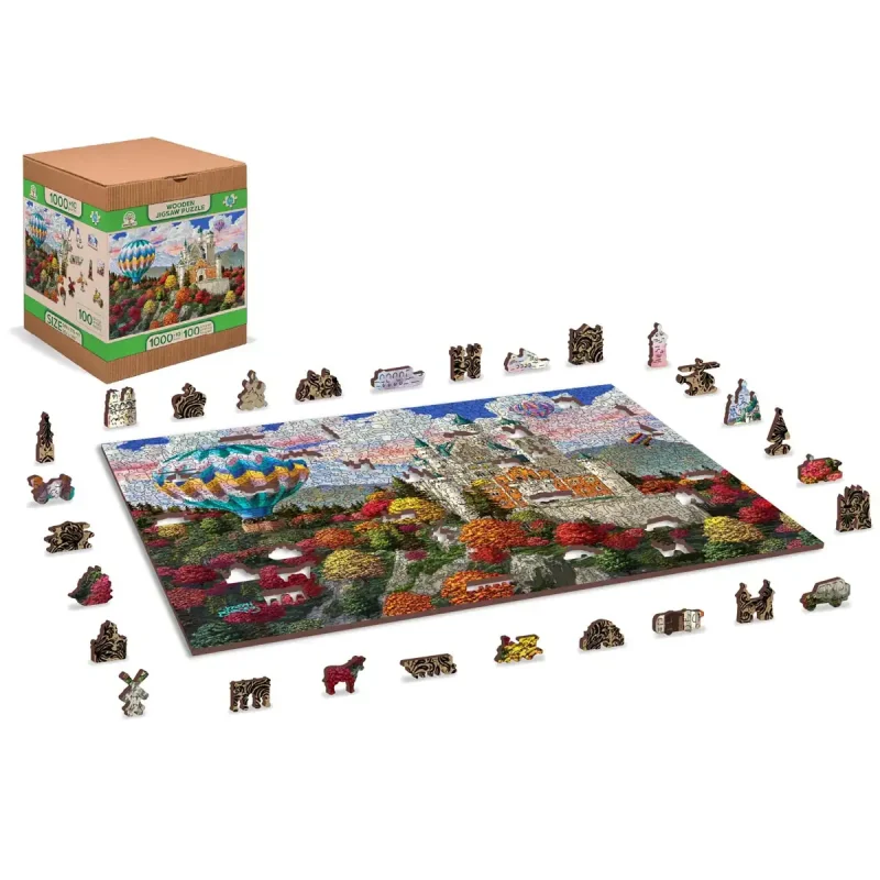 Wooden Puzzle 1000 The Neuschwanstein Castle 2
