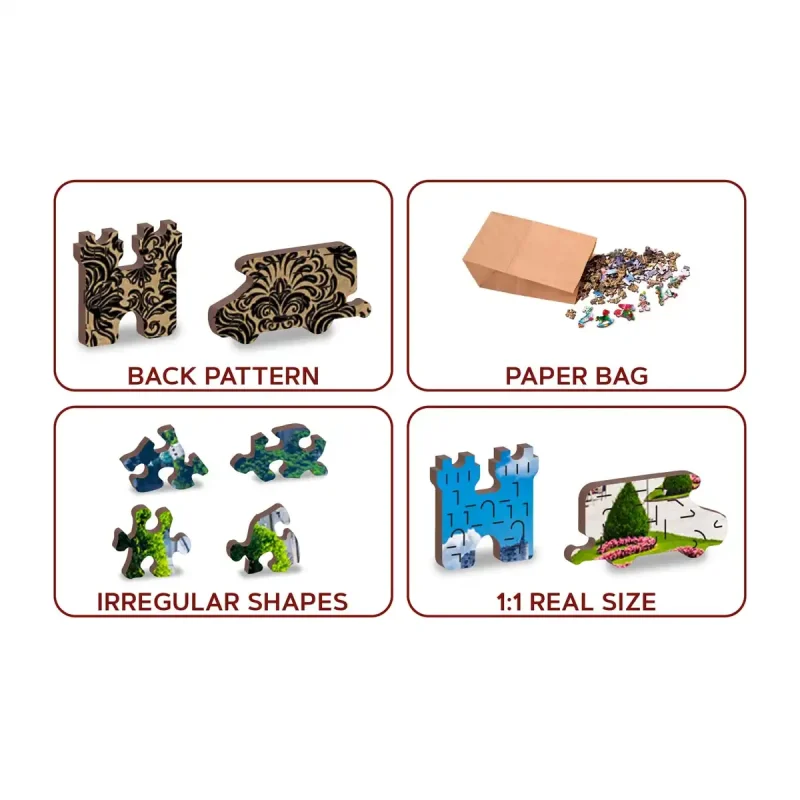 Wooden Puzzle 1000 Mirabell Palace And Salzburg Castle 5