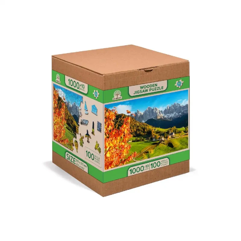 Wooden Puzzle 1000 Sankt Magdalena, Dolomites, Italy 4