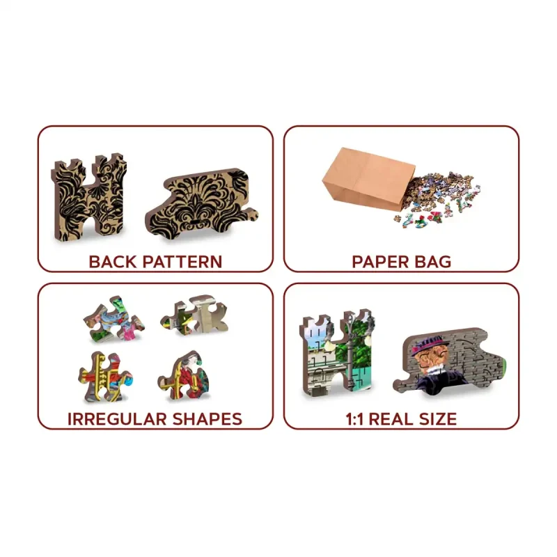 Wooden Puzzle 500 Paris Square Berlin 1 - 5