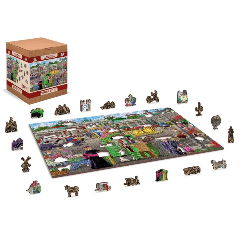 Wooden Puzzle 500 Paris Square Berlin 1 - 8