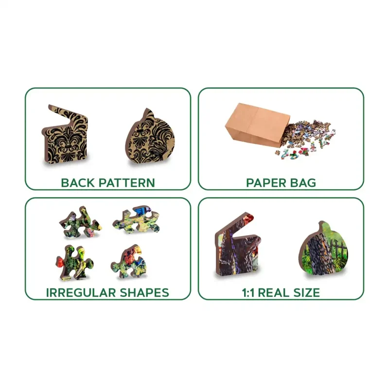 Wooden Puzzle 1000 A Cottage In The Woods 5